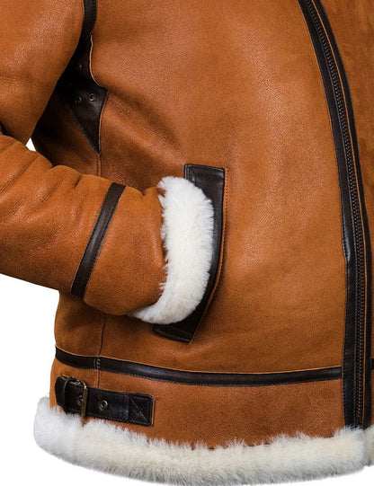 FiloModa | Winter leather jacket with hood