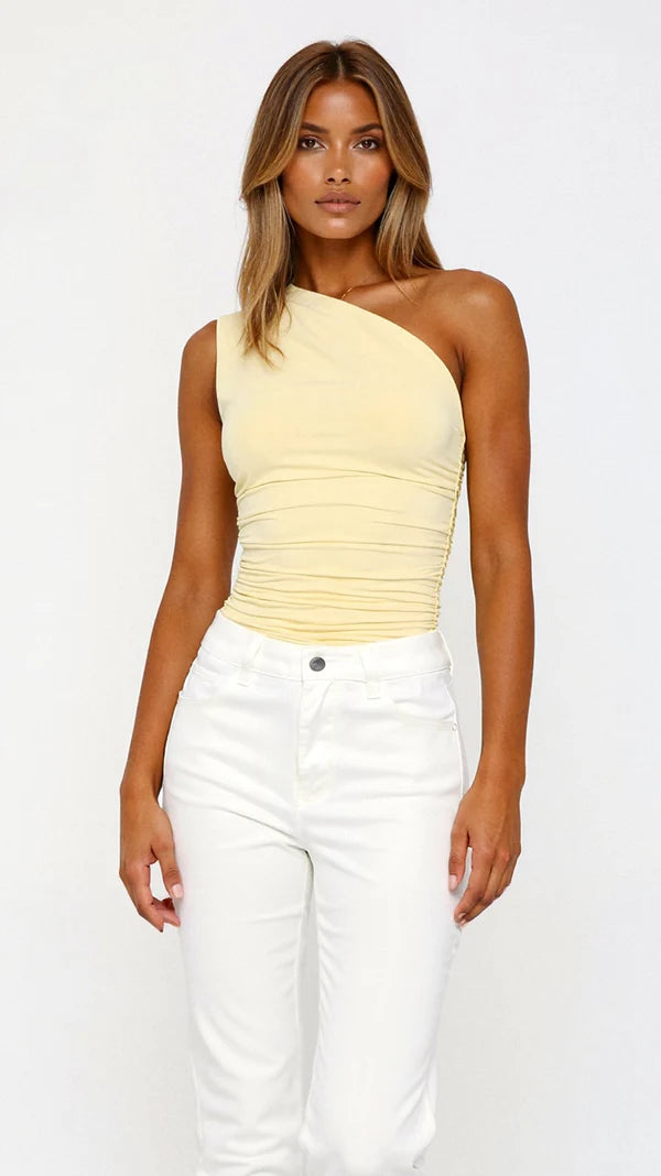 Sleeveless One-Shoulder Top Briony