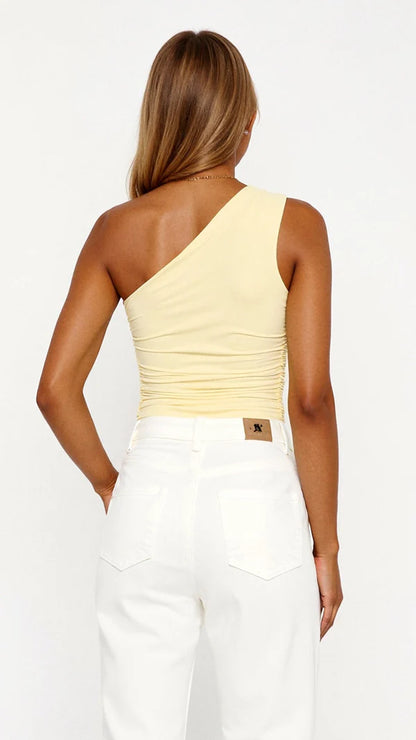 Sleeveless One-Shoulder Top Briony