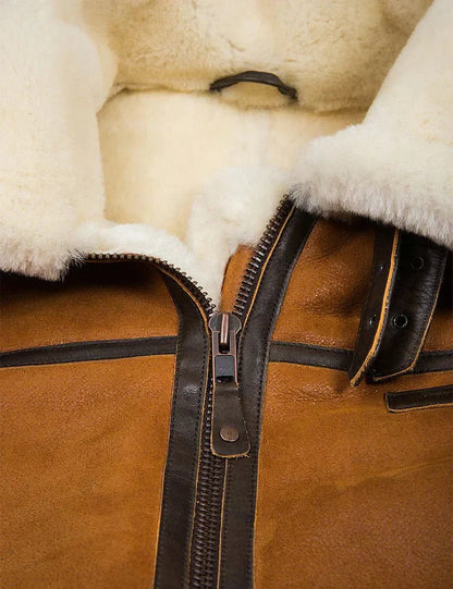 FiloModa | Winter leather jacket with hood