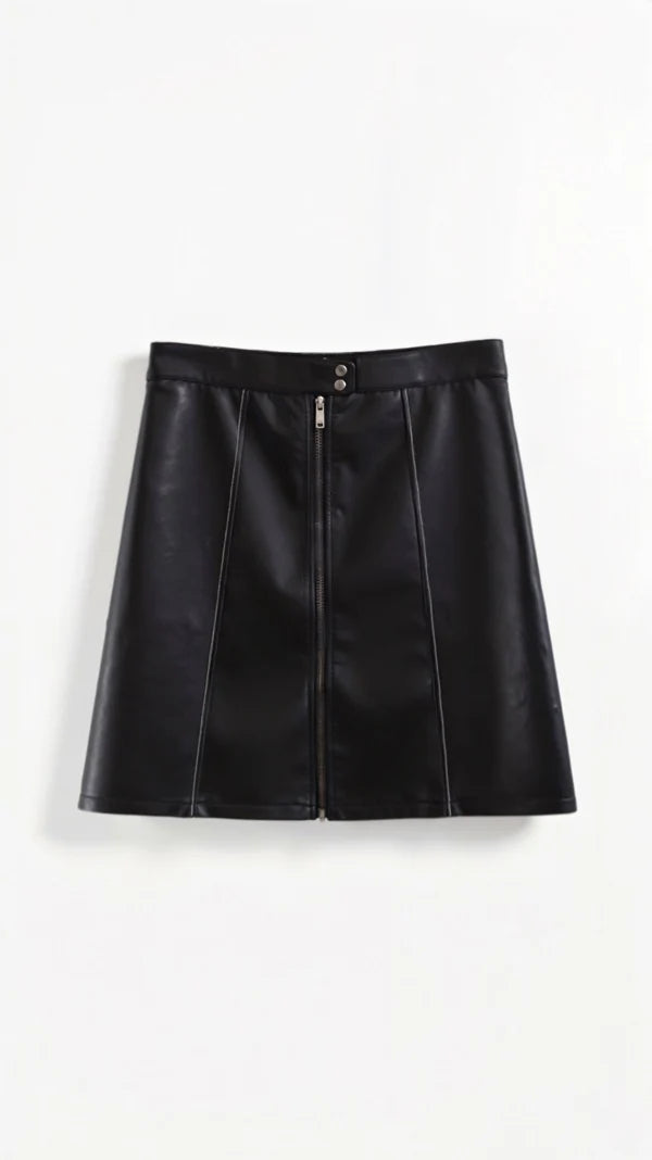 Jocelyn Vegan Leather Skirt