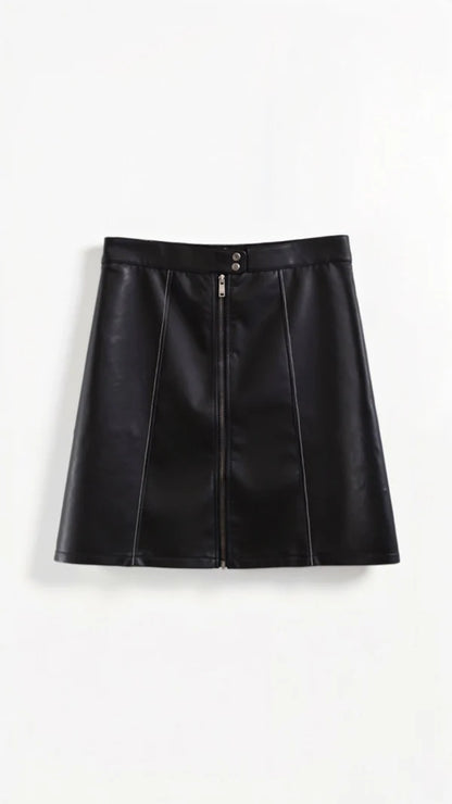 Jocelyn Vegan Leather Skirt