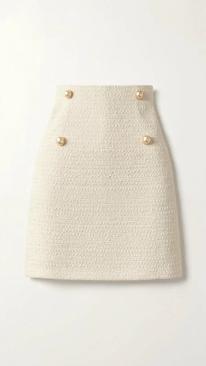 Isla White Skirt
