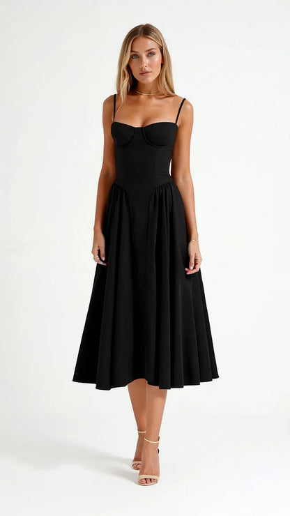 Odette Corset-Style Midi Dress