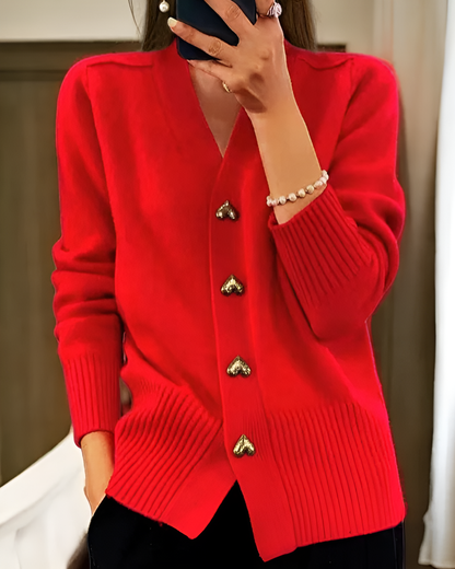 Elina™ | Elegant Cardigan with Heart-Shaped Buttons