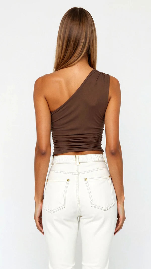 Sleeveless One-Shoulder Top Briony