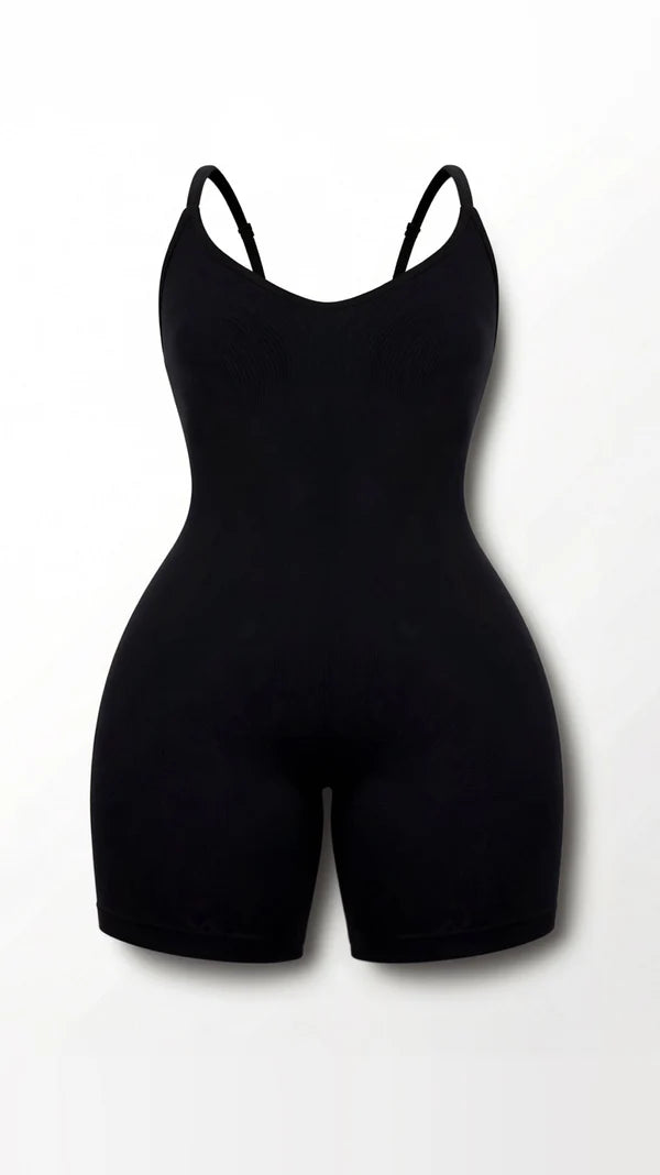 Bodysuit for torso shaping extending to mid-thigh