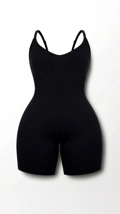 Bodysuit for torso shaping extending to mid-thigh