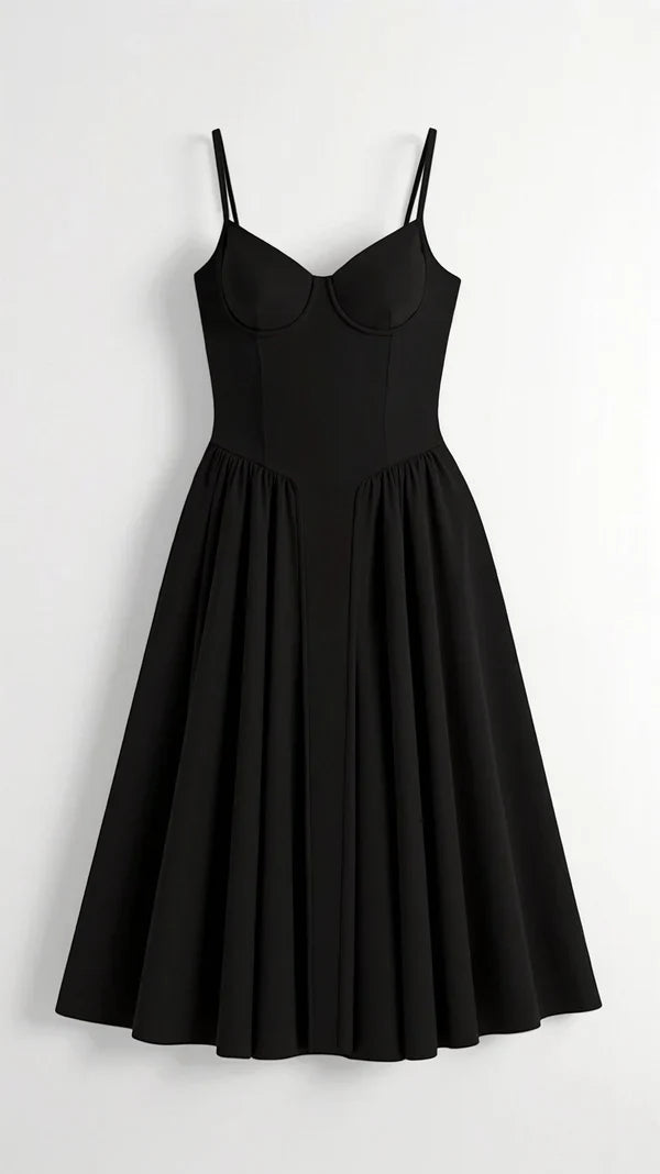 Odette Corset-Style Midi Dress