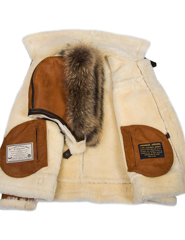 FiloModa | Winter leather jacket with hood