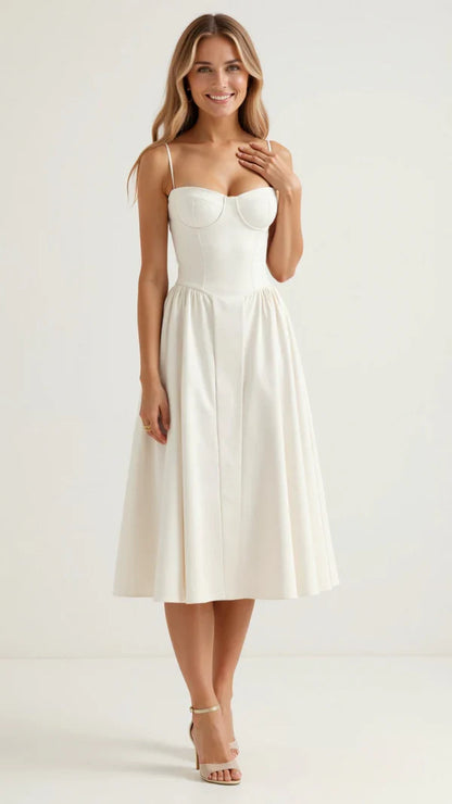 Odette Corset-Style Midi Dress