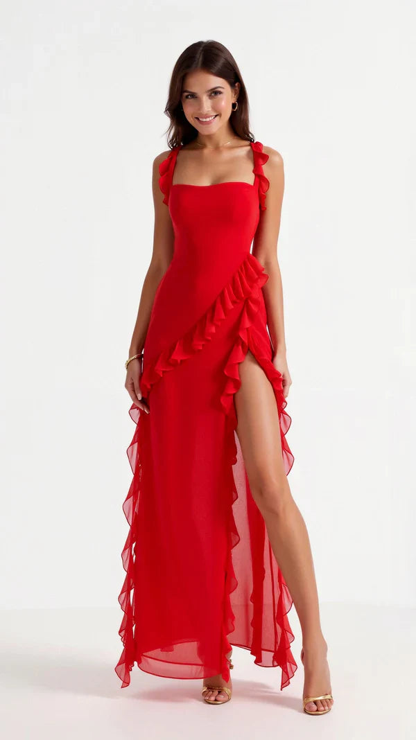 Susan Maxi Dress with Ruffles