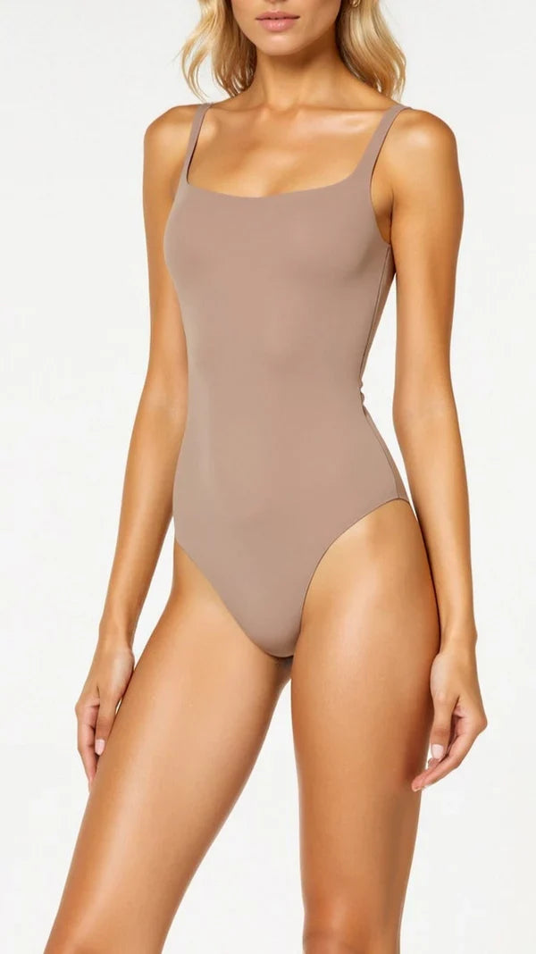 Core Sculpt Thong Bodysuit with Deep Neckline