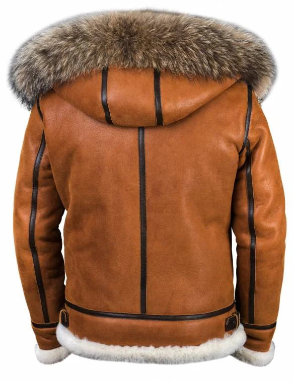 FiloModa | Winter leather jacket with hood