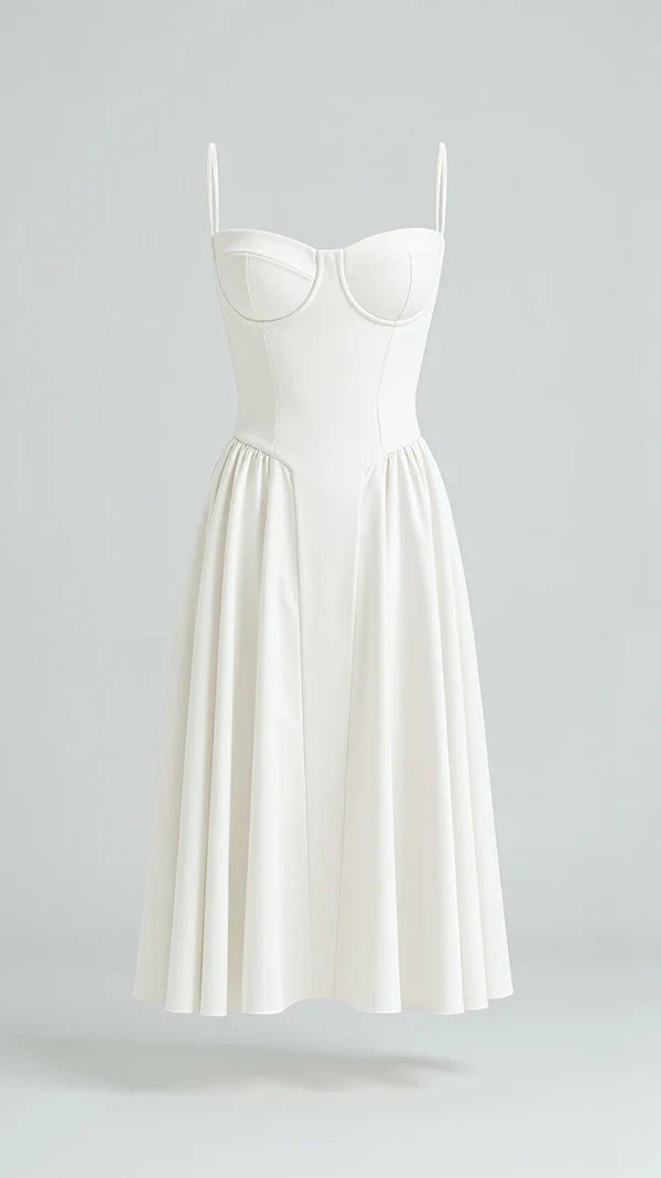 Odette Corset-Style Midi Dress