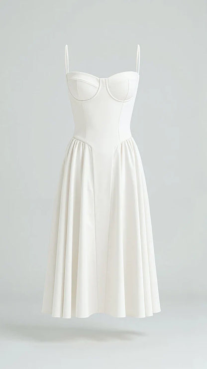 Odette Corset-Style Midi Dress